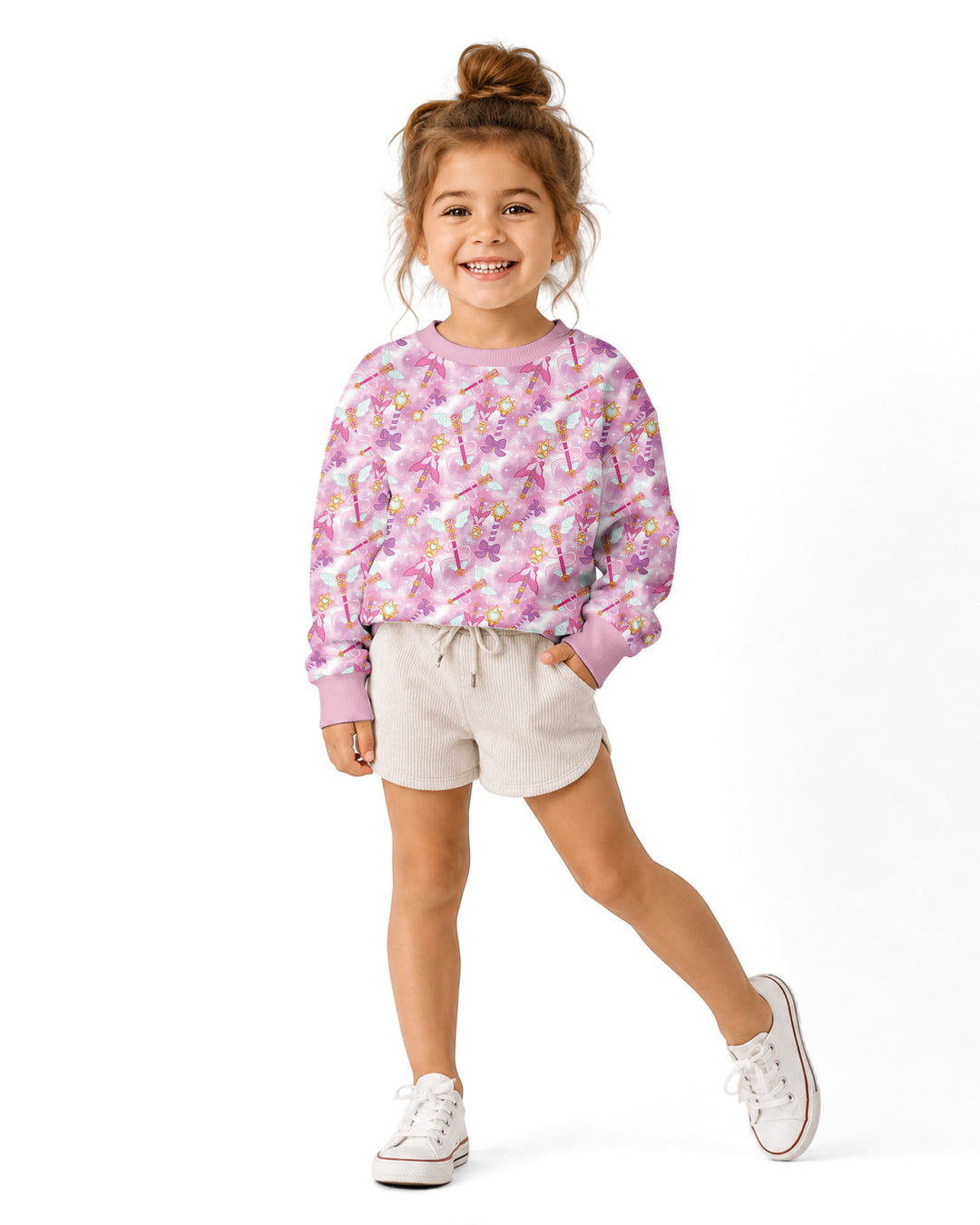 Kawaii Magical Girl Wand Bamboo Crewneck Sweatshirt