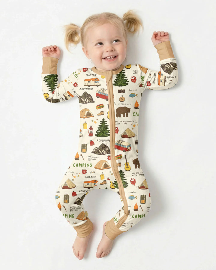 Outdoor Camping Adventure Family Matching Bamboo Convertible Zippy