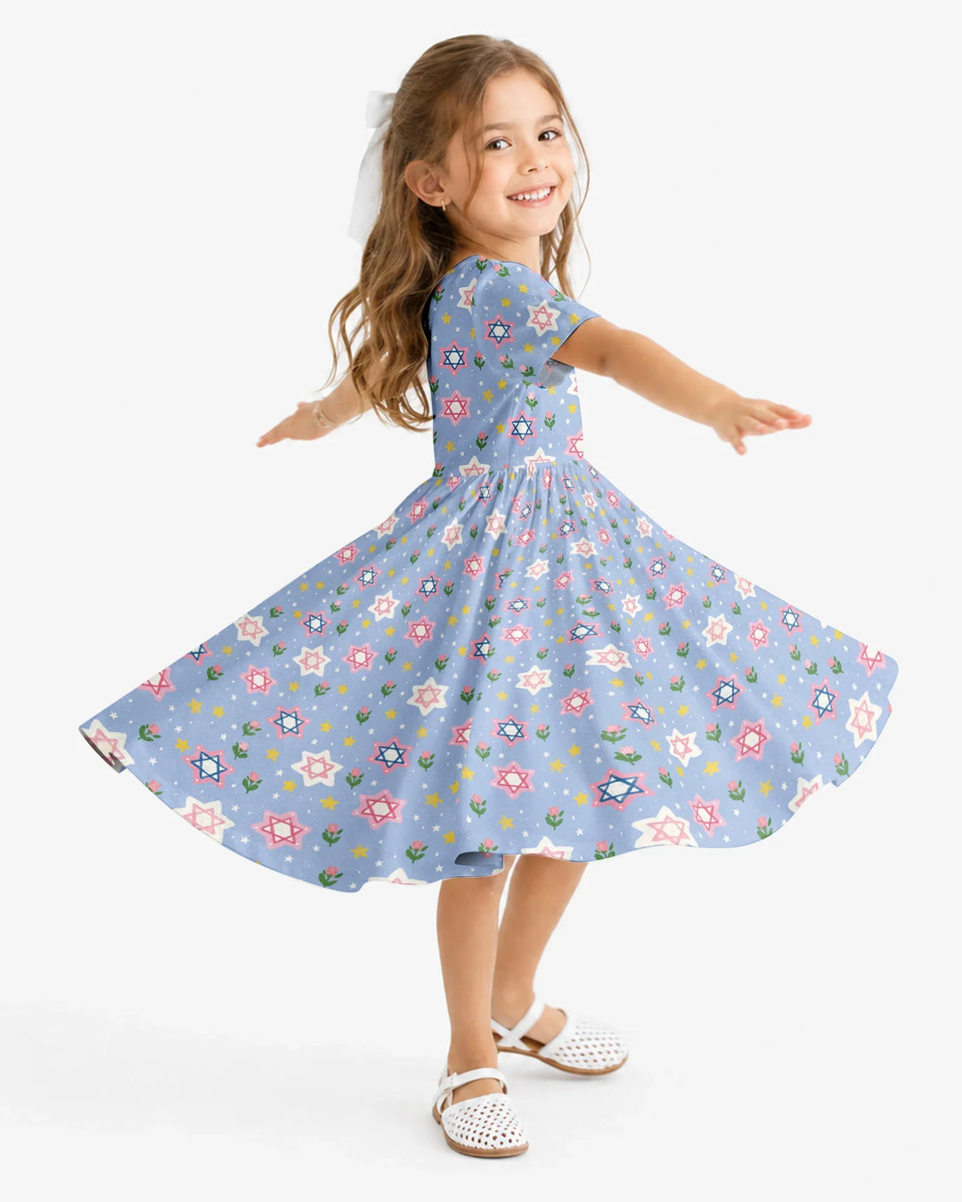 Starry Bloom Blessings Family Matching Bamboo Twirl Dress