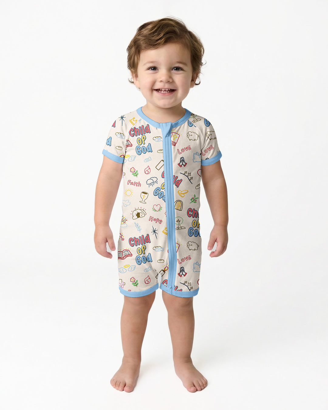 A Child Of God Family Matching Bamboo Shorty Zippy