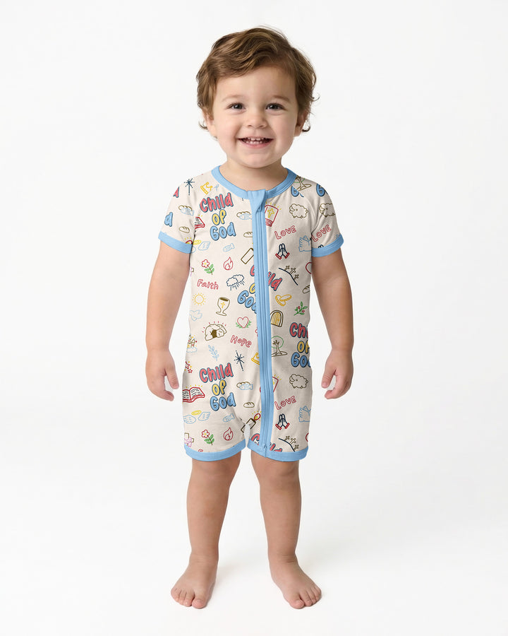 A Child Of God Family Matching Bamboo Shorty Zippy