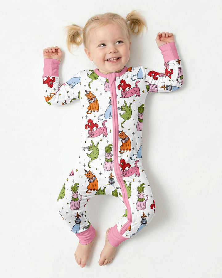 Whimsical Cats Bamboo Convertible Zippy