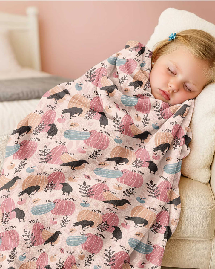 Pastel Pumpkin Patch Garden Bamboo Blanket