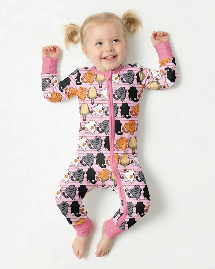 Funny Cat Butts Club Family Matching Bamboo Convertible Zippy