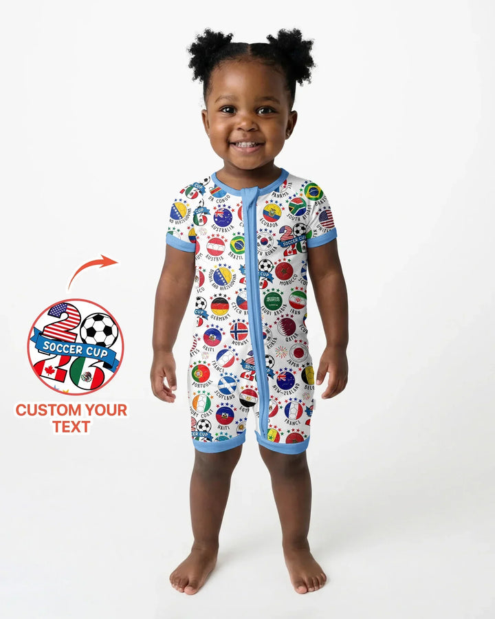 The World Plays Here 2026 Soccer Tour Bamboo Shorty Zippy