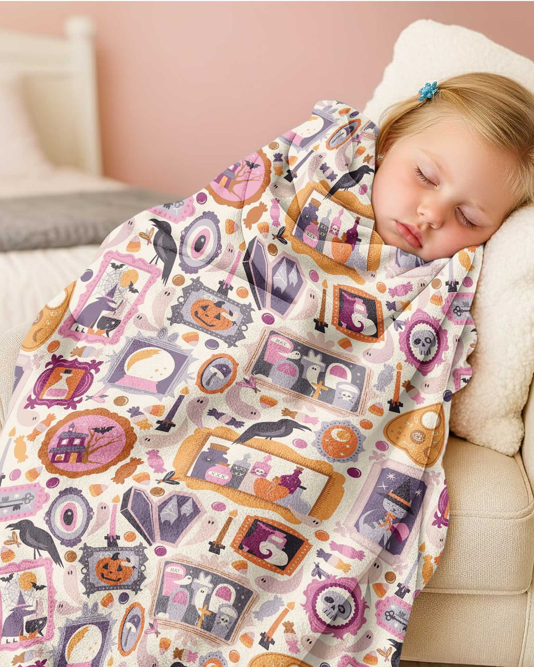 Spooky Portraits Bamboo Blanket