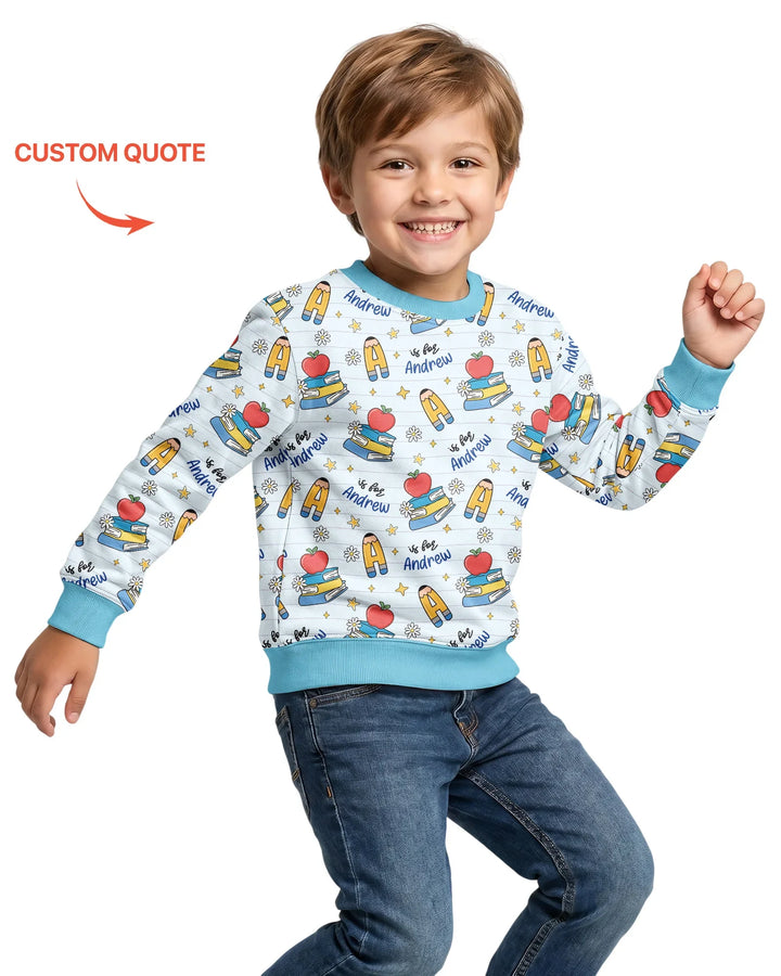 First Day of School Bamboo Crewneck Sweatshirt