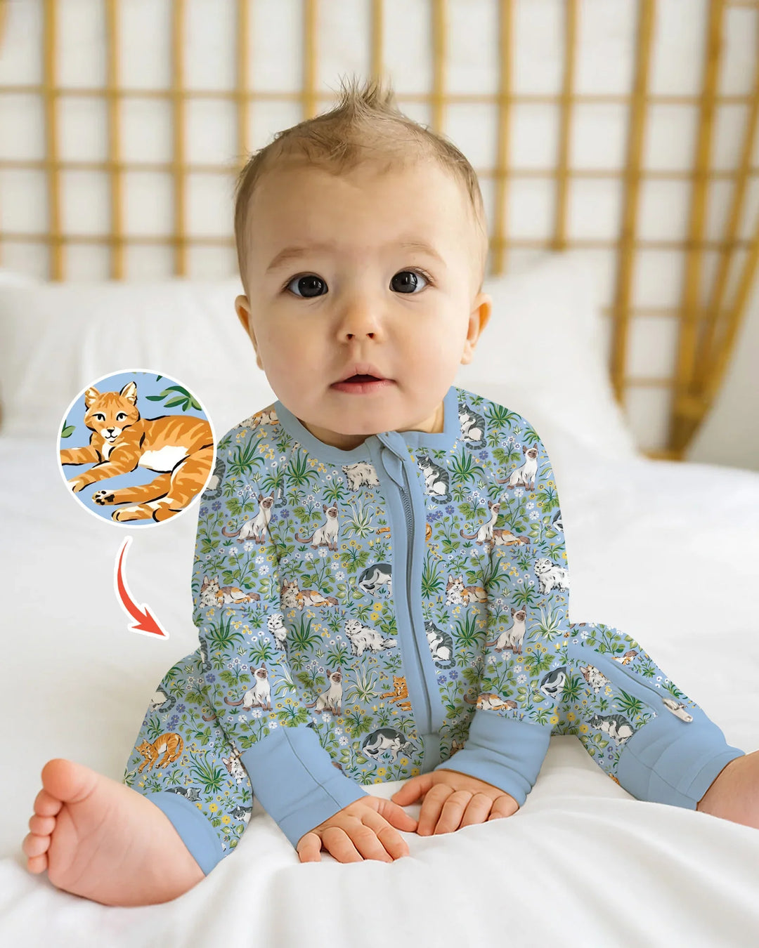 Kitten Garden Family Matching Bamboo Convertible Zippy