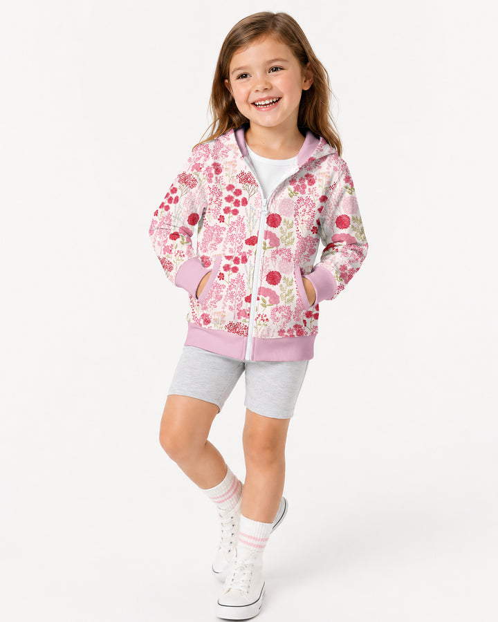 Blushing Wildflowers Bamboo Zip Hoodie