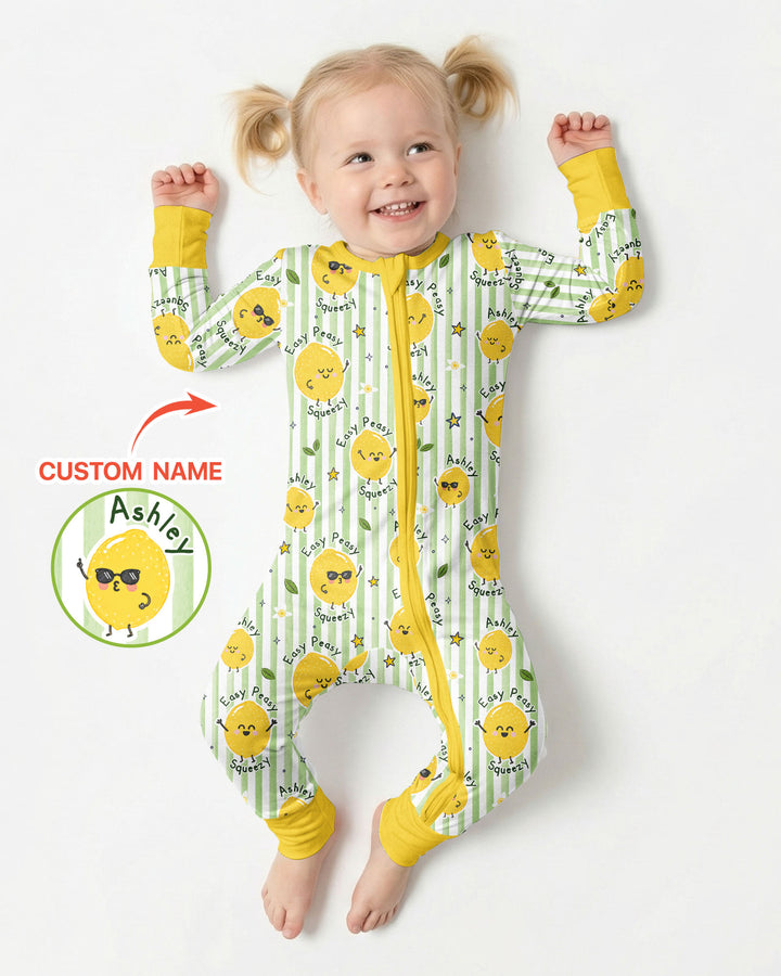 Easy Peasy Lemon Squeezy Custom Name Bamboo Convertible Zippy