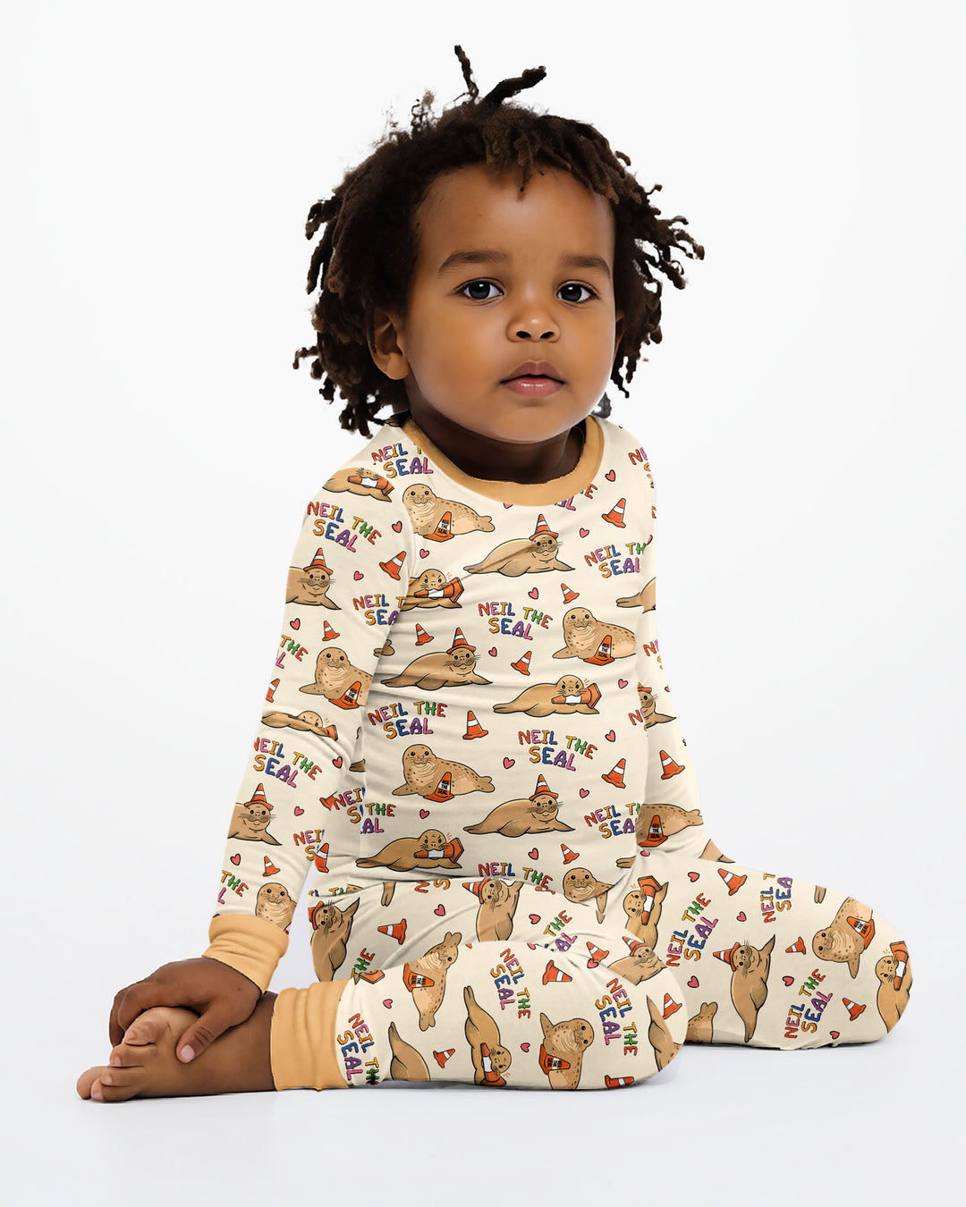 Neil The Seal Bamboo Two Piece Long Sleeve Pajama Set