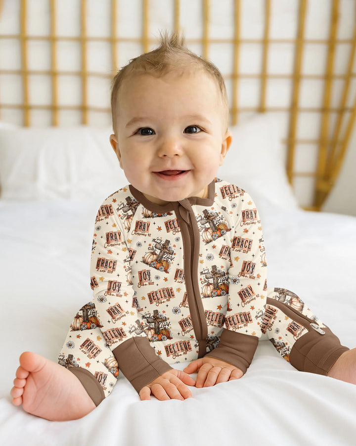 Floral Fall Give Thanks To The Lord Bamboo Convertible Zippy