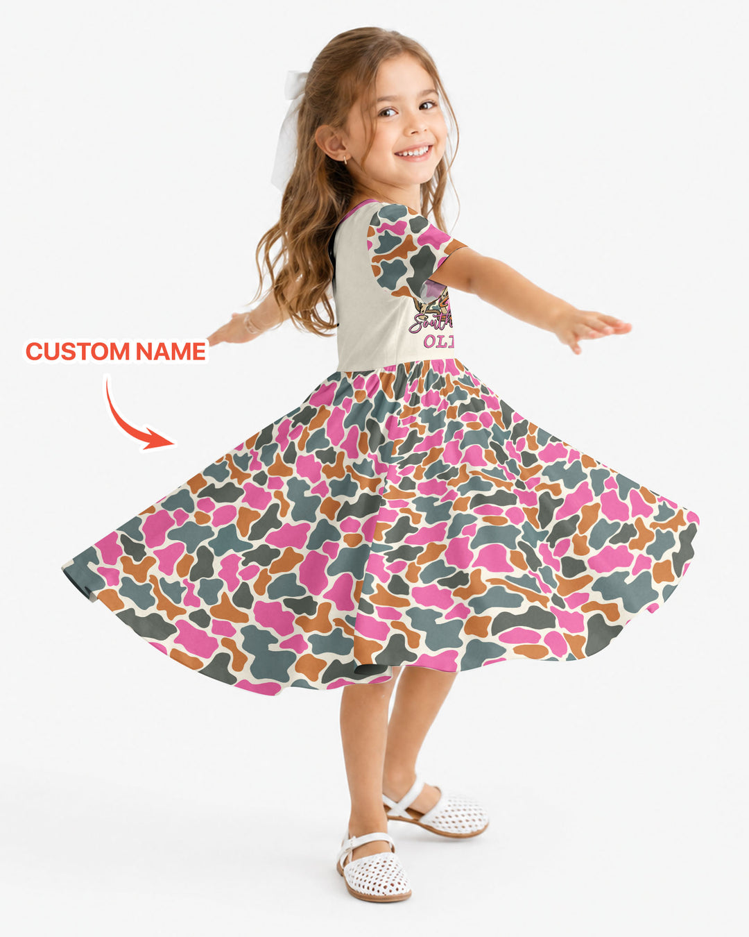 Custom Name Thank God I'm a Southern Bamboo Twirl Dress