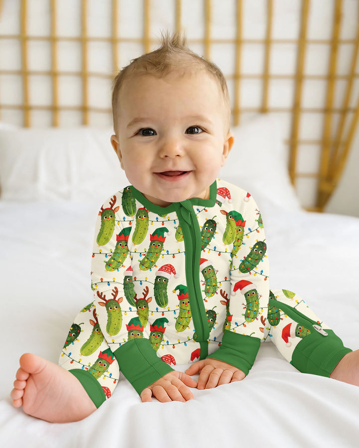 Cheerful Christmas Pickle Bamboo Convertible Zippy