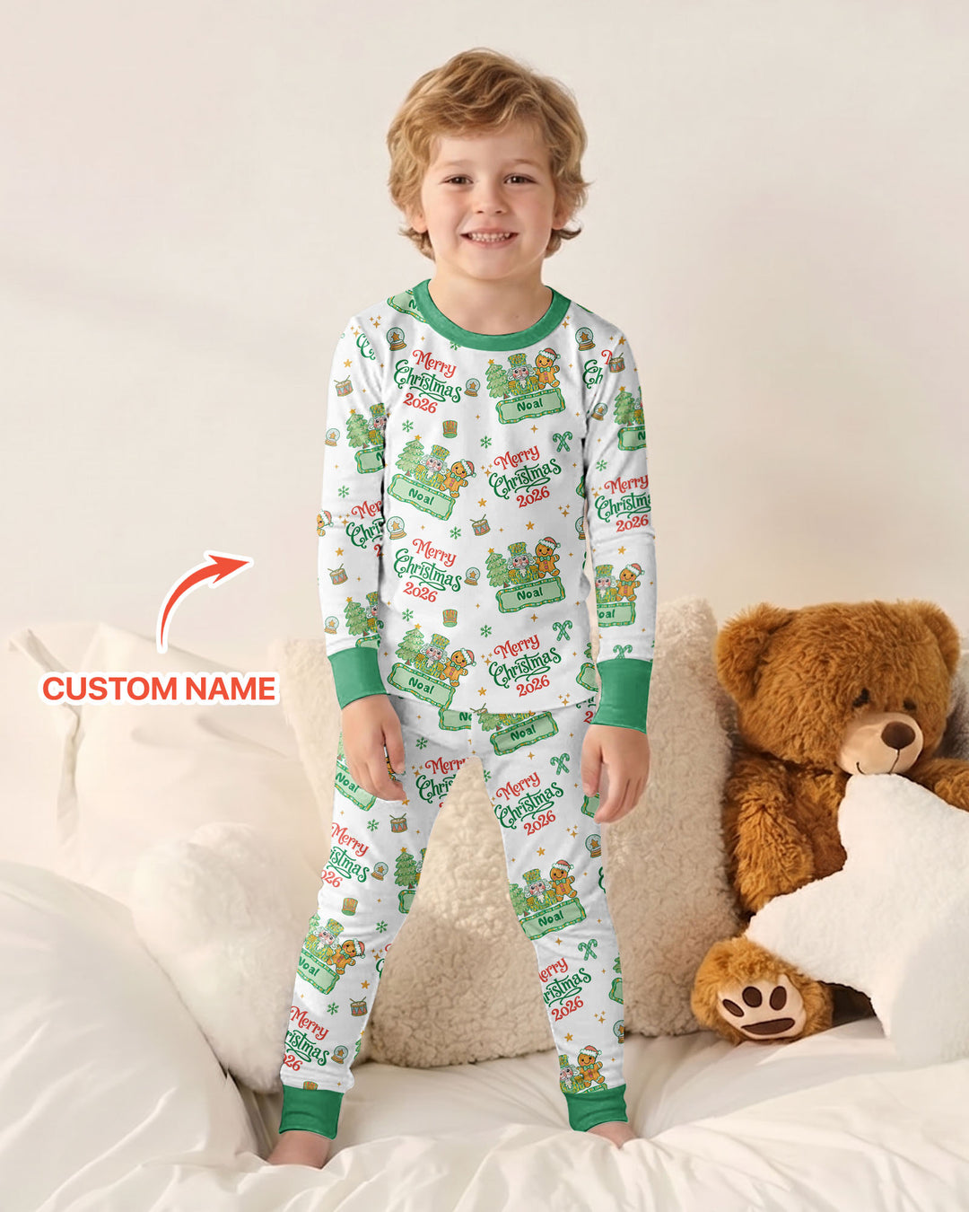 Custom Name Nutcracker Christmas Tale Bamboo Two Piece Long Sleeve Pajama Set