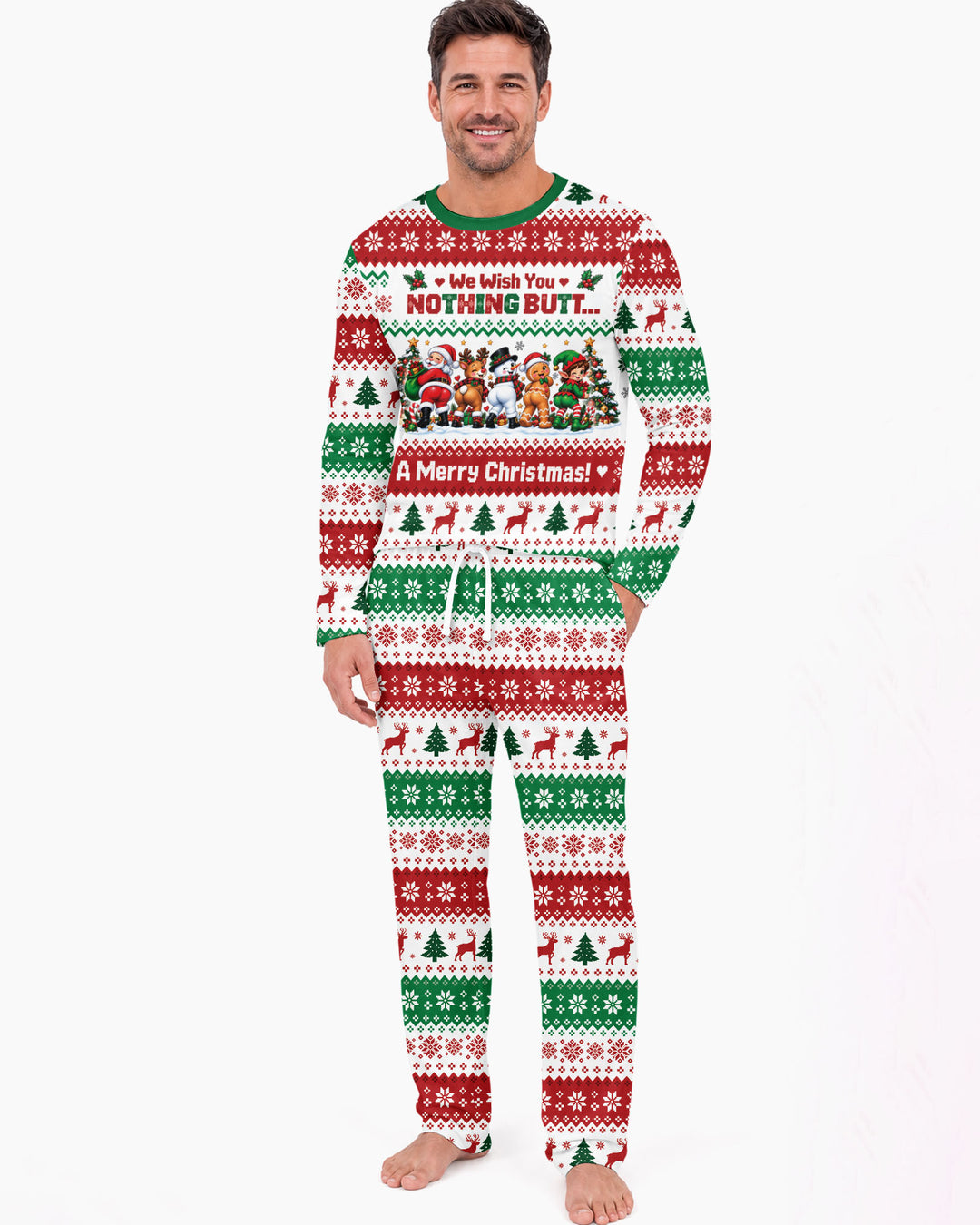 We Wish You Nothing Butt A Merry Christmas Bamboo Men's Pajama Set