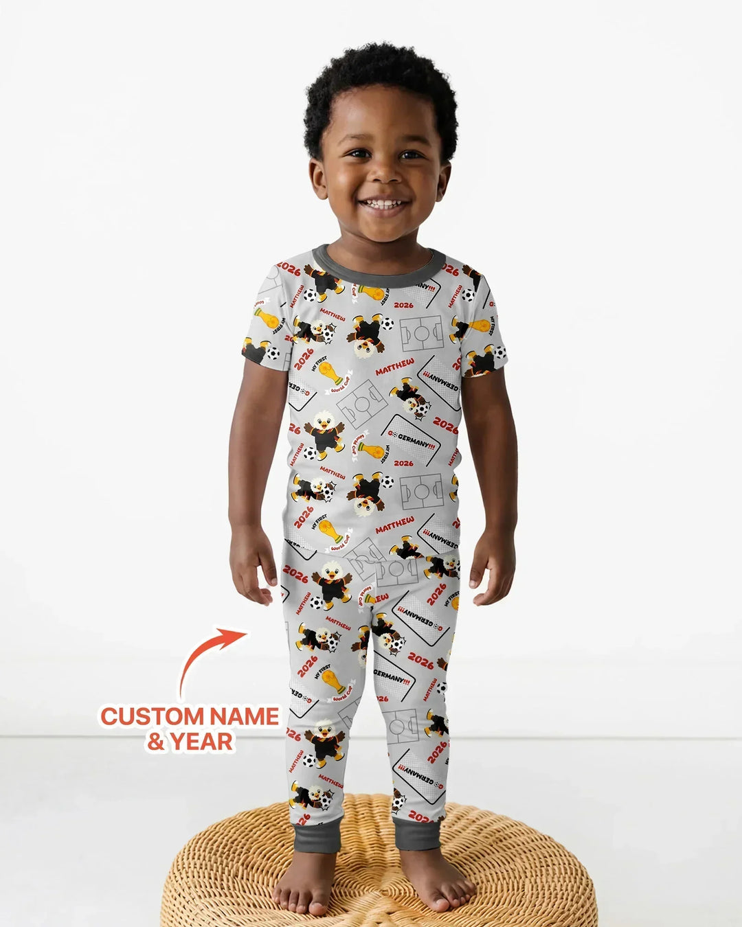 My First World Cup Bamboo Two Piece Short Sleeve Pajama Set