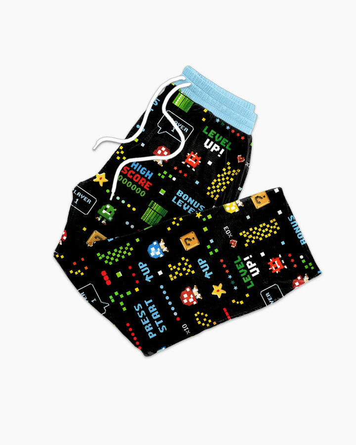 Pixel Game Lover Matching Bamboo Men's Pajama Set