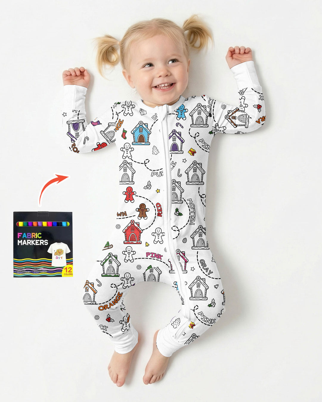 Colorable Matching Color Gingerbread Bamboo Convertible Zippy