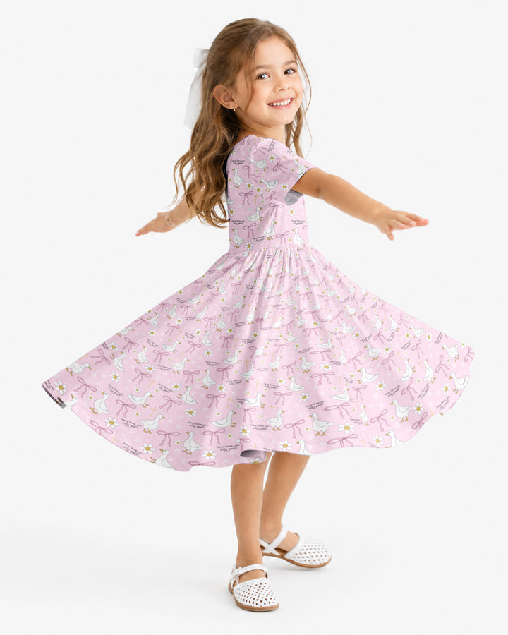 Jesus Loves You Silly Goose Bamboo Twirl Dress