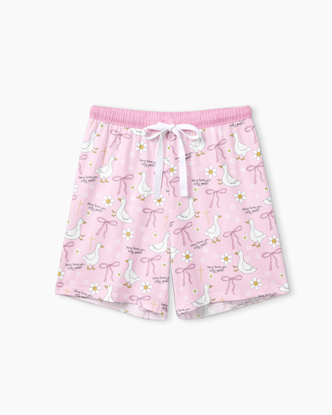 Jesus Loves You Silly Goose Bamboo Women Short Sleeve Short Pajama Set