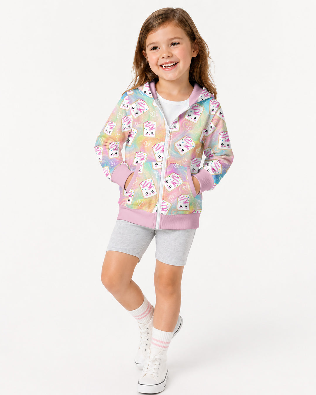 Kawaii Sprinkle Pastry  Bamboo Zip Hoodie