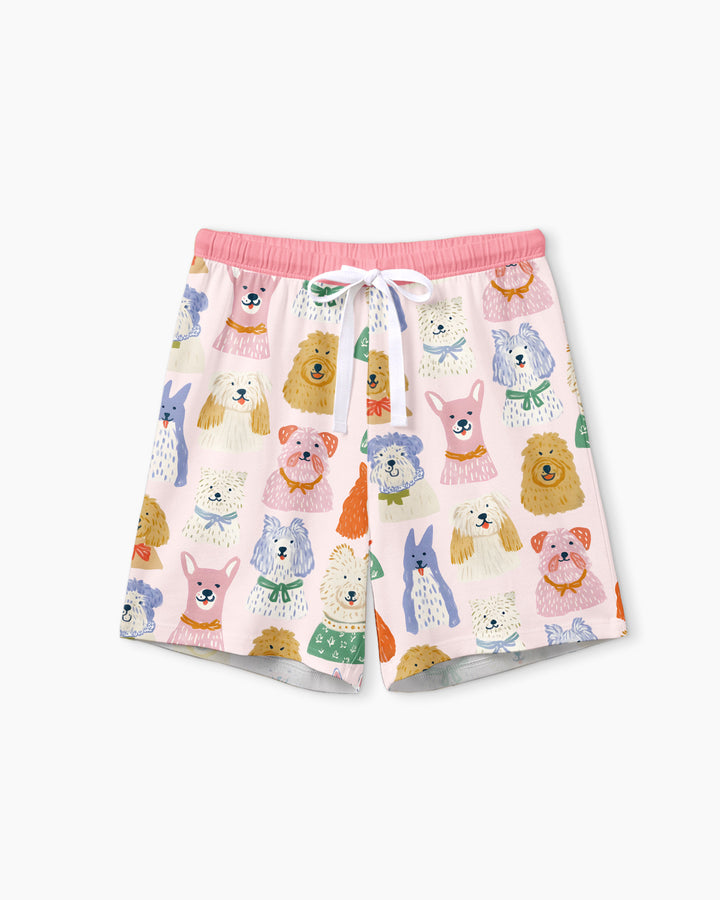 Puppy Portrait Bamboo Women Short Sleeve Short Pajama Set