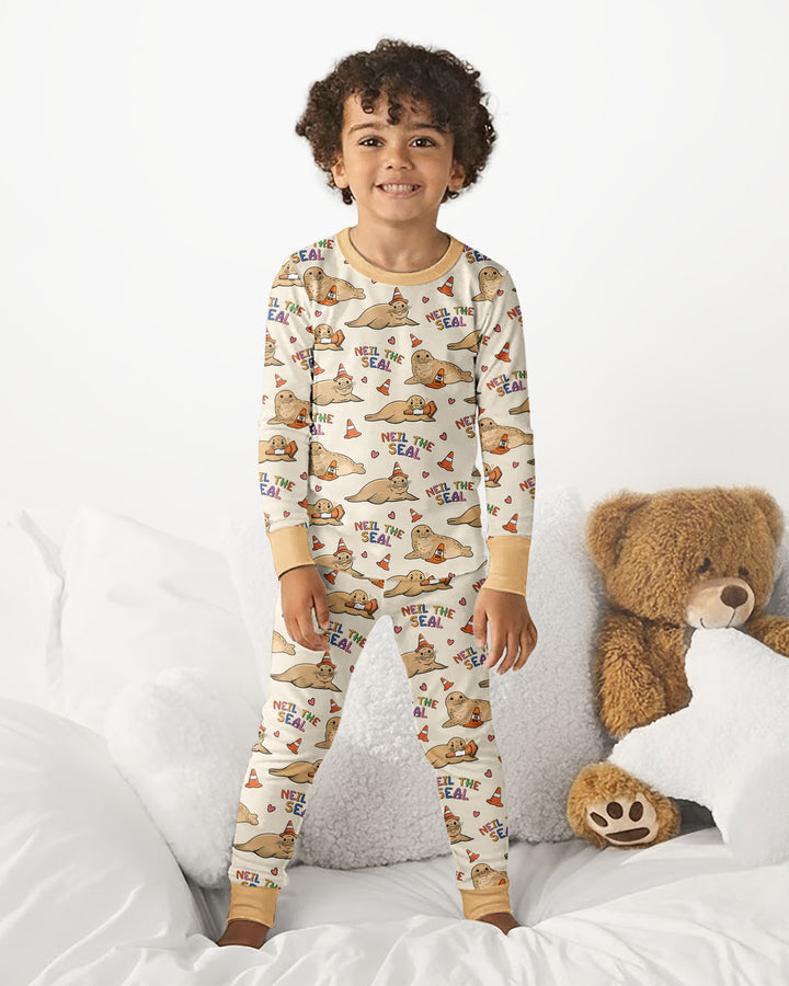 Neil The Seal Bamboo Two Piece Long Sleeve Pajama Set