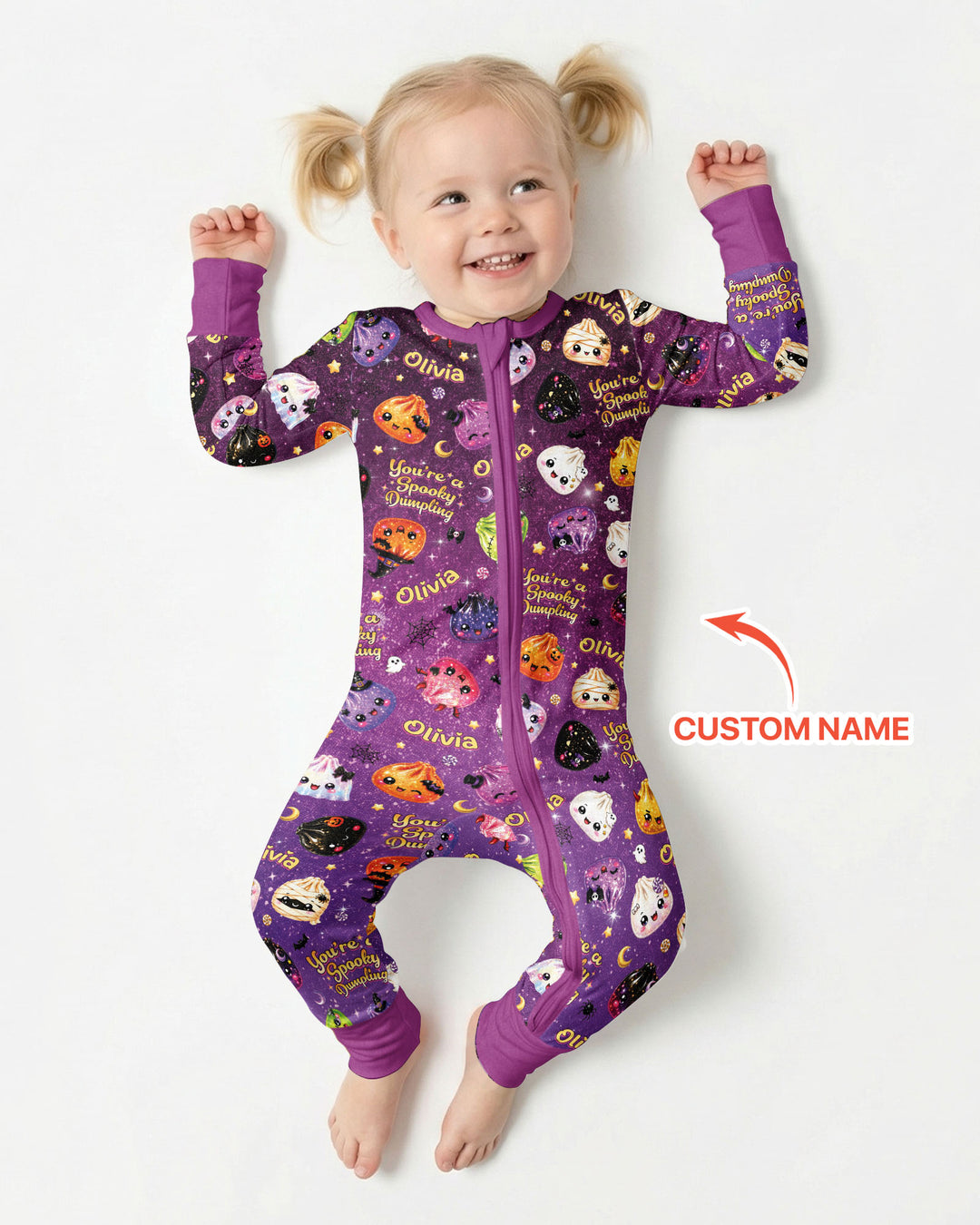 Custom Name You're A Spooky Dumpling Bamboo Convertible Zippy