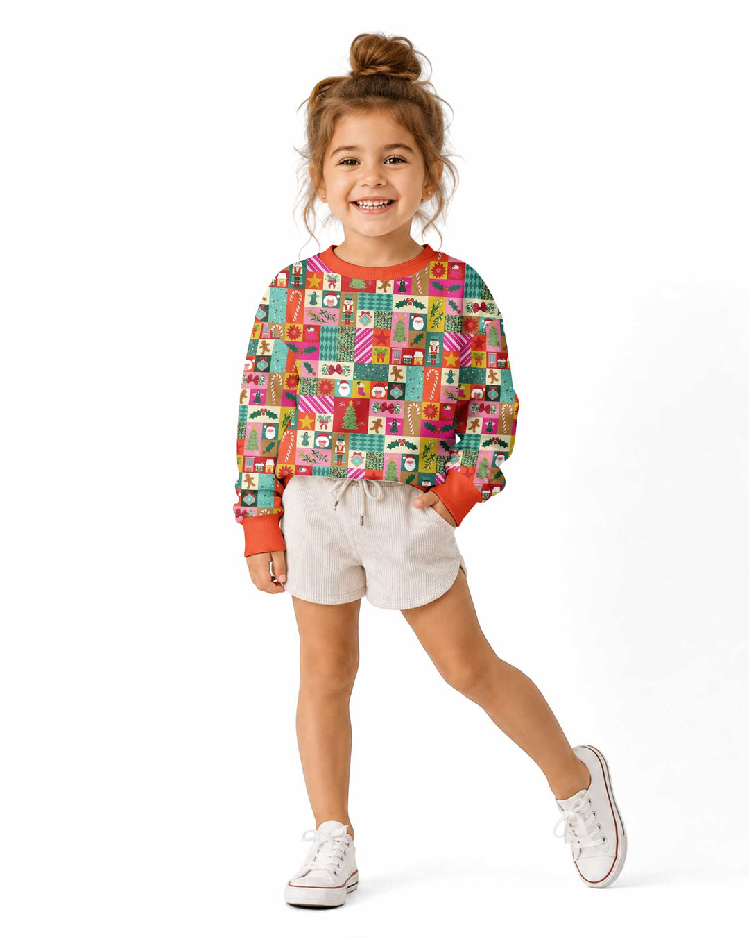 Maximalist Christmas Collage Bamboo Crewneck Sweatshirt