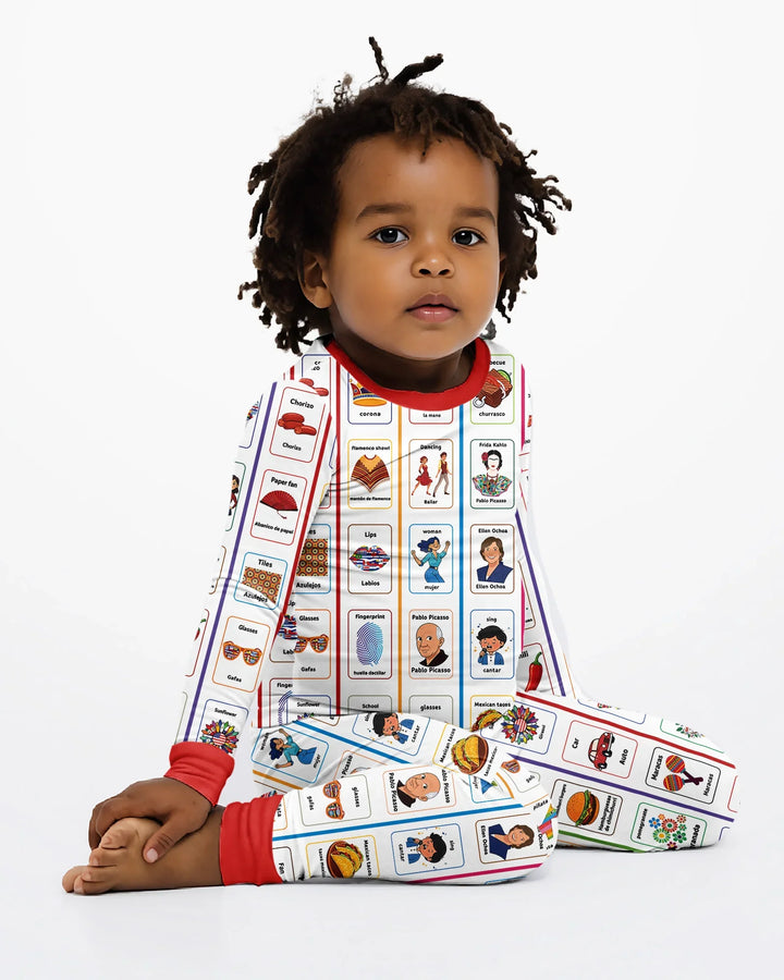 Template Bamboo Two Piece Long Sleeve Pyjamas Set