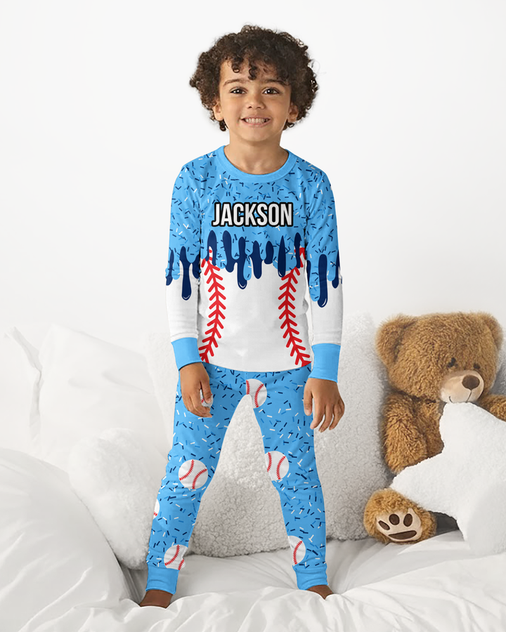 Icecream Drip  Bamboo Two Piece Long Sleeve Pajama Set