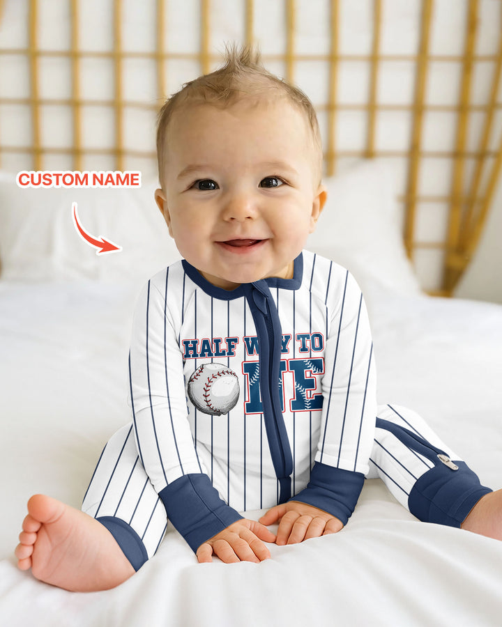 Custom Name Half Way To One Bamboo Convertible Zippy