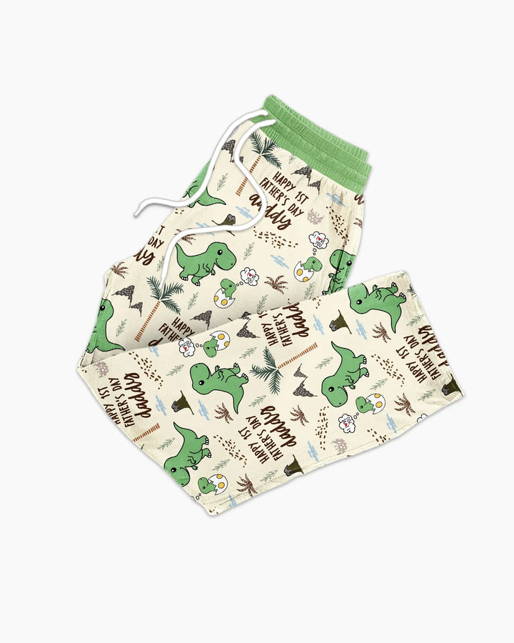 First Father's Day Daddysaurus Bamboo Men's Pajama Set