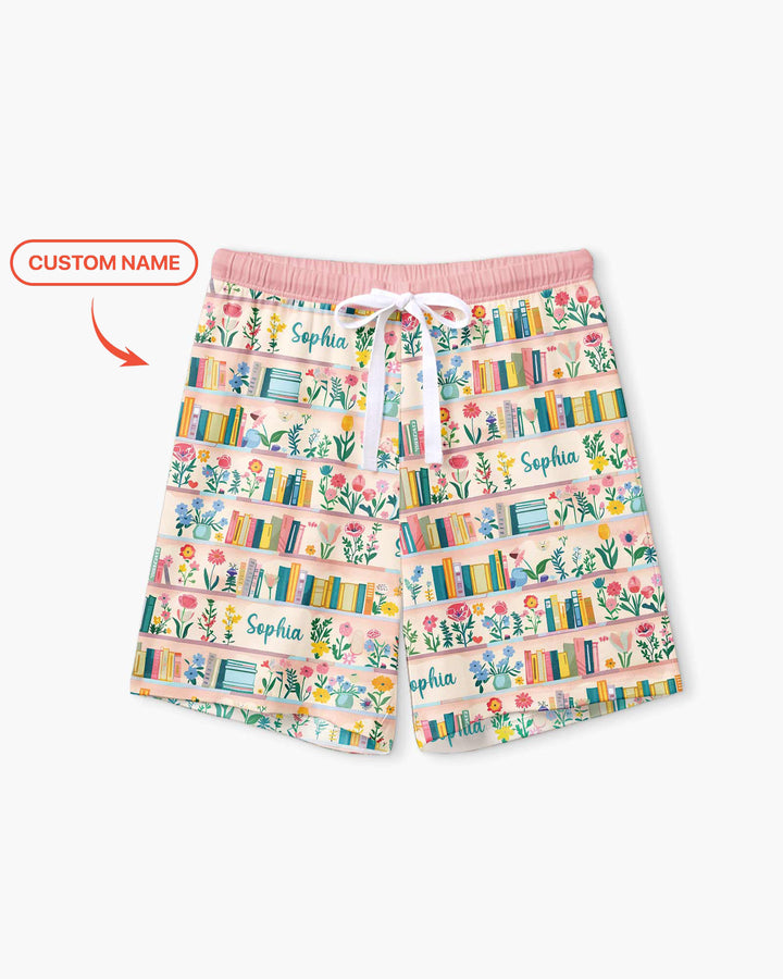 Personalized Book Lover Bamboo Women Short Sleeve Short Pajama Set