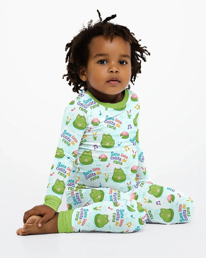 Sana Sana Colita De Rana Bamboo Two Piece Long Sleeve Pajama Set