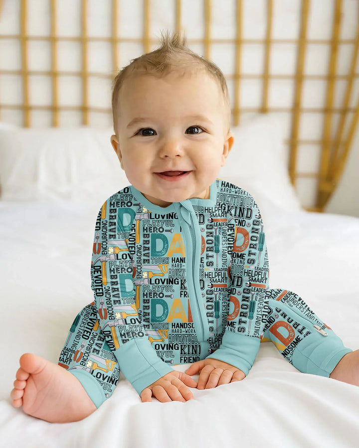 Dad Word Collage Bamboo Convertible Zippy
