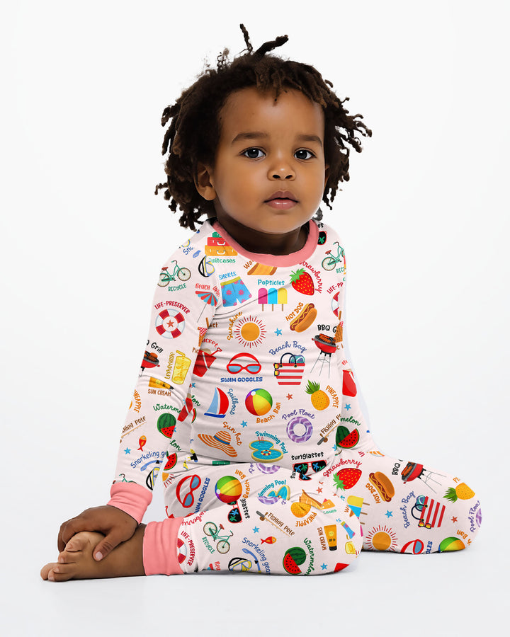 Love Summer Bamboo Two Piece Long Sleeve Pajama Set