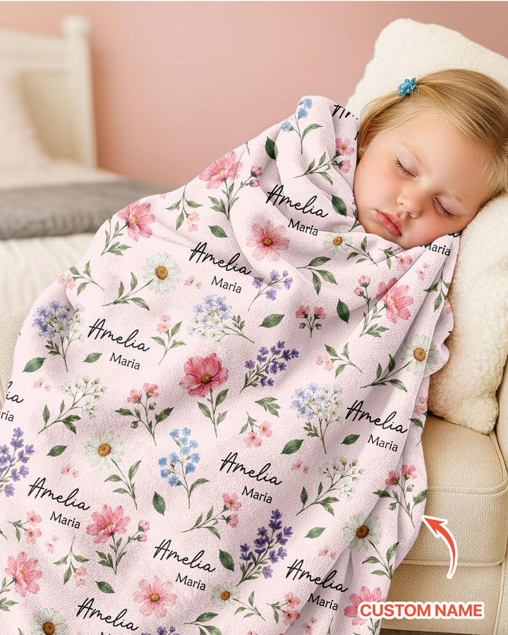 Wildflower Whispers Bamboo Blanket