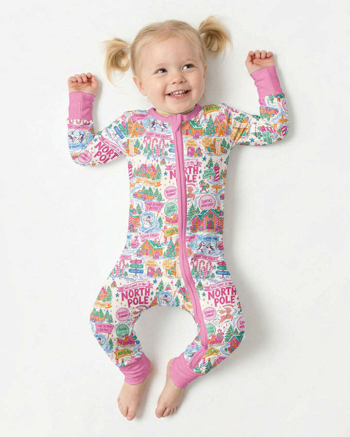 Pink North Pole Wonderland Bamboo Convertible Zippy