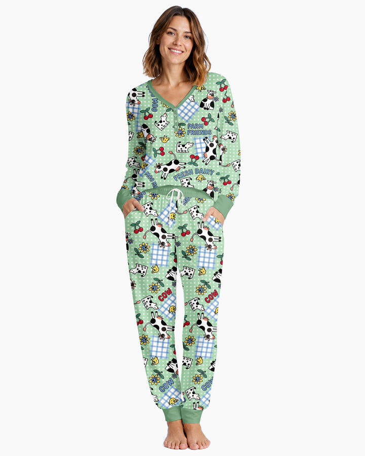 Moo Moo Chick Bamboo Women Pajama Set