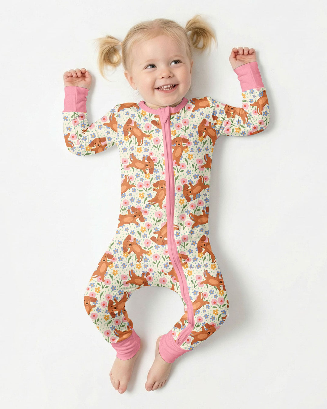 Dachshund Blooms Family Matching Bamboo Convertible Zippy