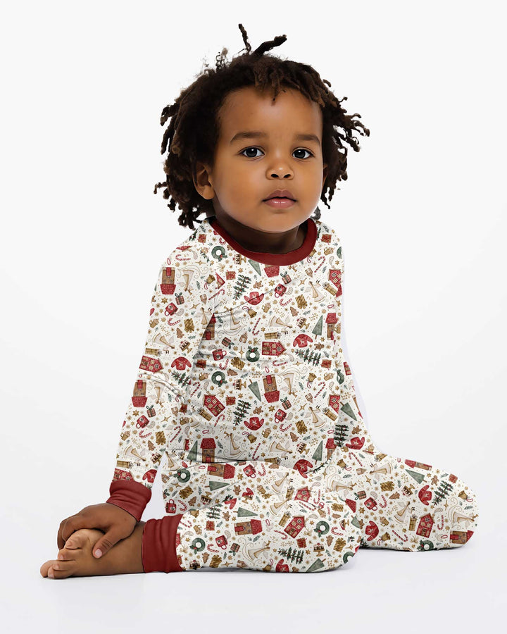 Magical Christmas Story Bamboo Two Piece Long Sleeve Pajama Set