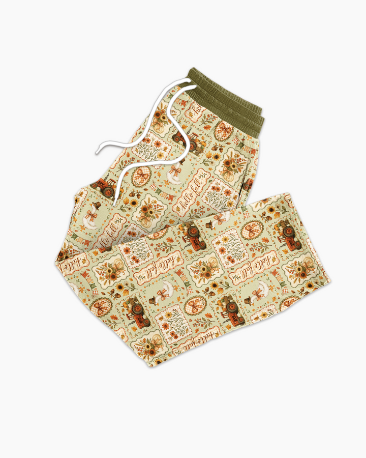 Farmhouse Fall Goose Family Matching Bamboo Men's Pajama Set