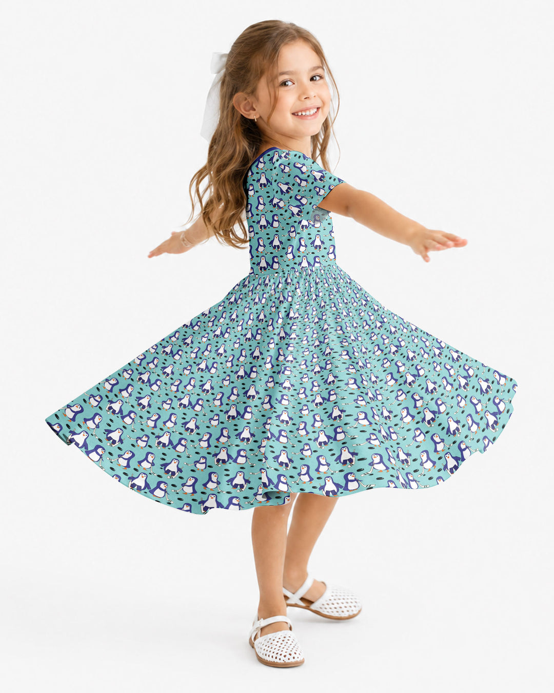 Penguin Hockey Bamboo Twirl Dress