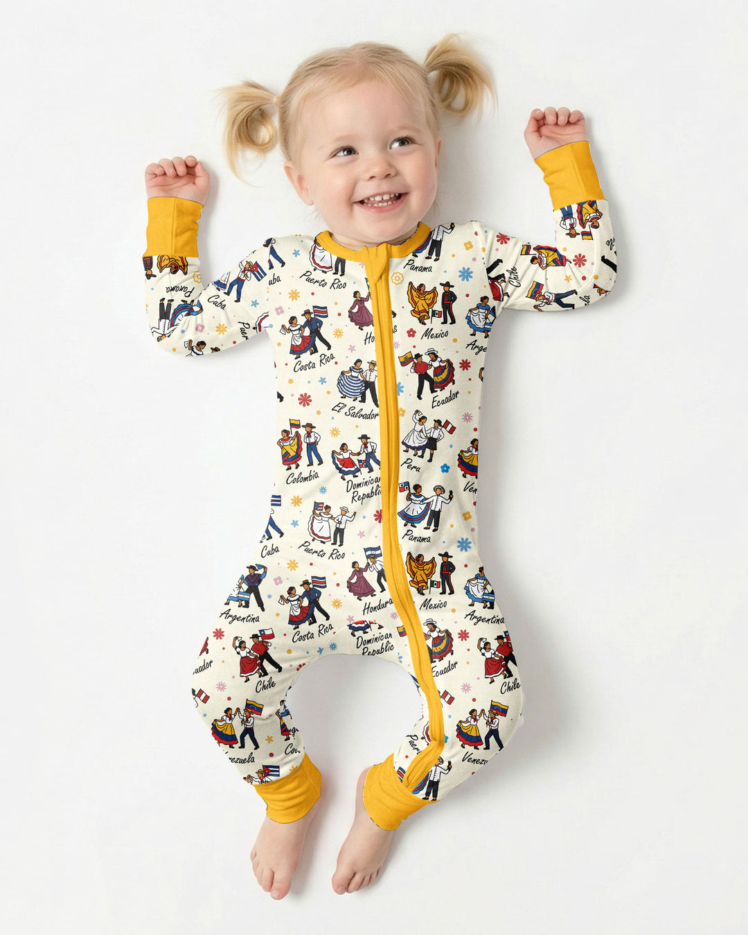Hispanic Traditional Folkloric Dress Bamboo Convertible Zippy