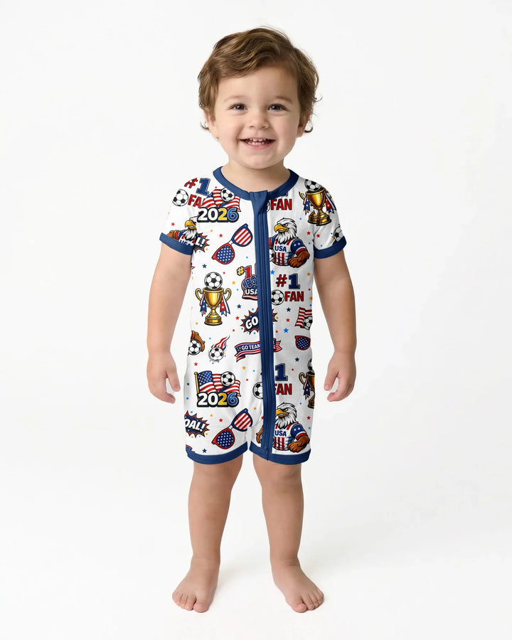 USA Soccer 2026 Party Bamboo Shorty Zippy