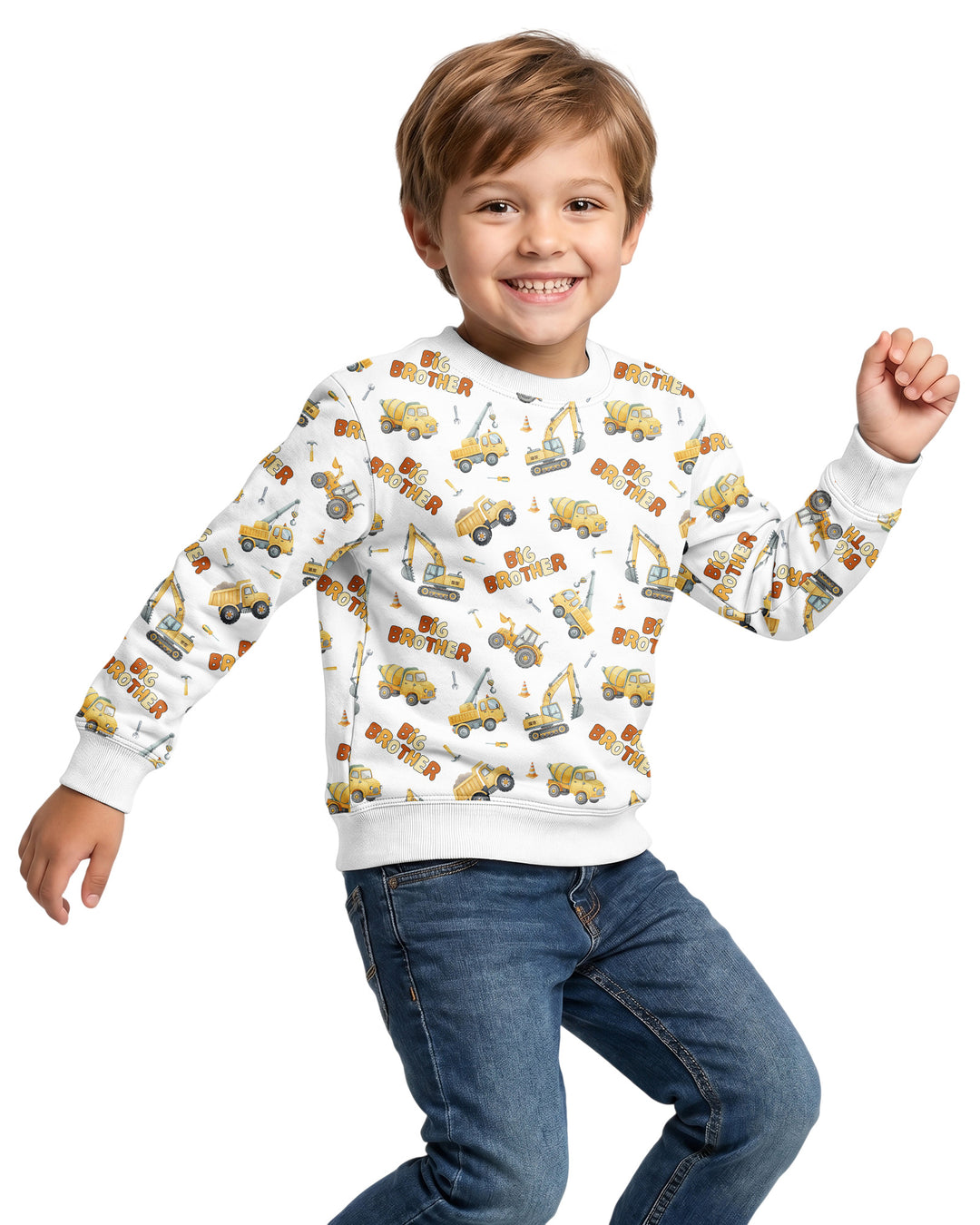 Custom Construction Matching Sibling Bamboo Crewneck Sweatshirt