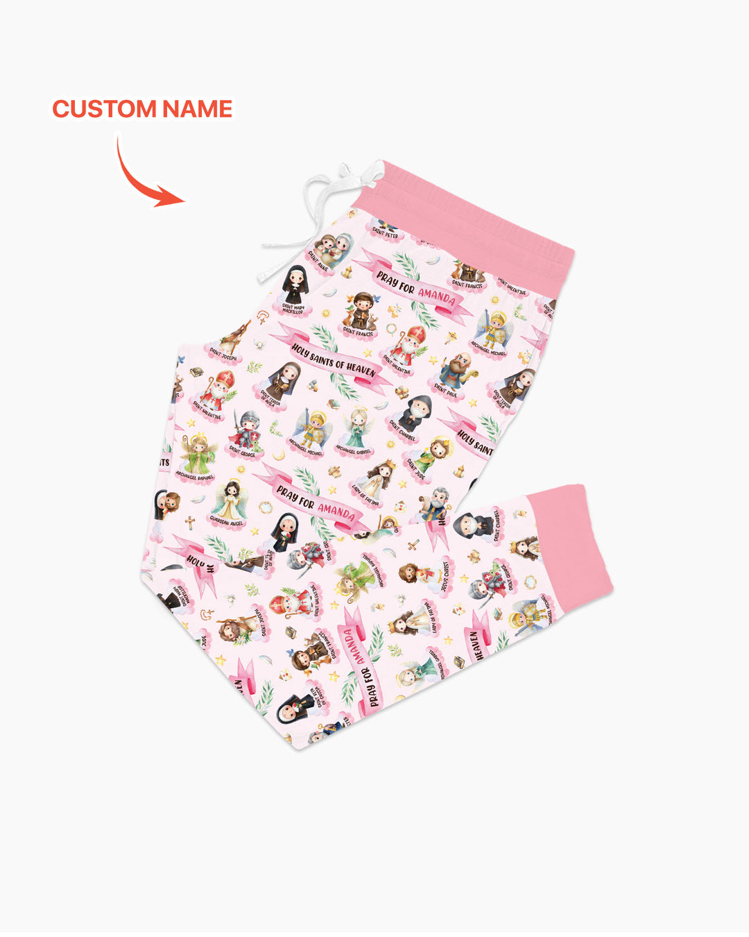Holy Saints of Heaven Custom Name Bamboo Women Pajama Set