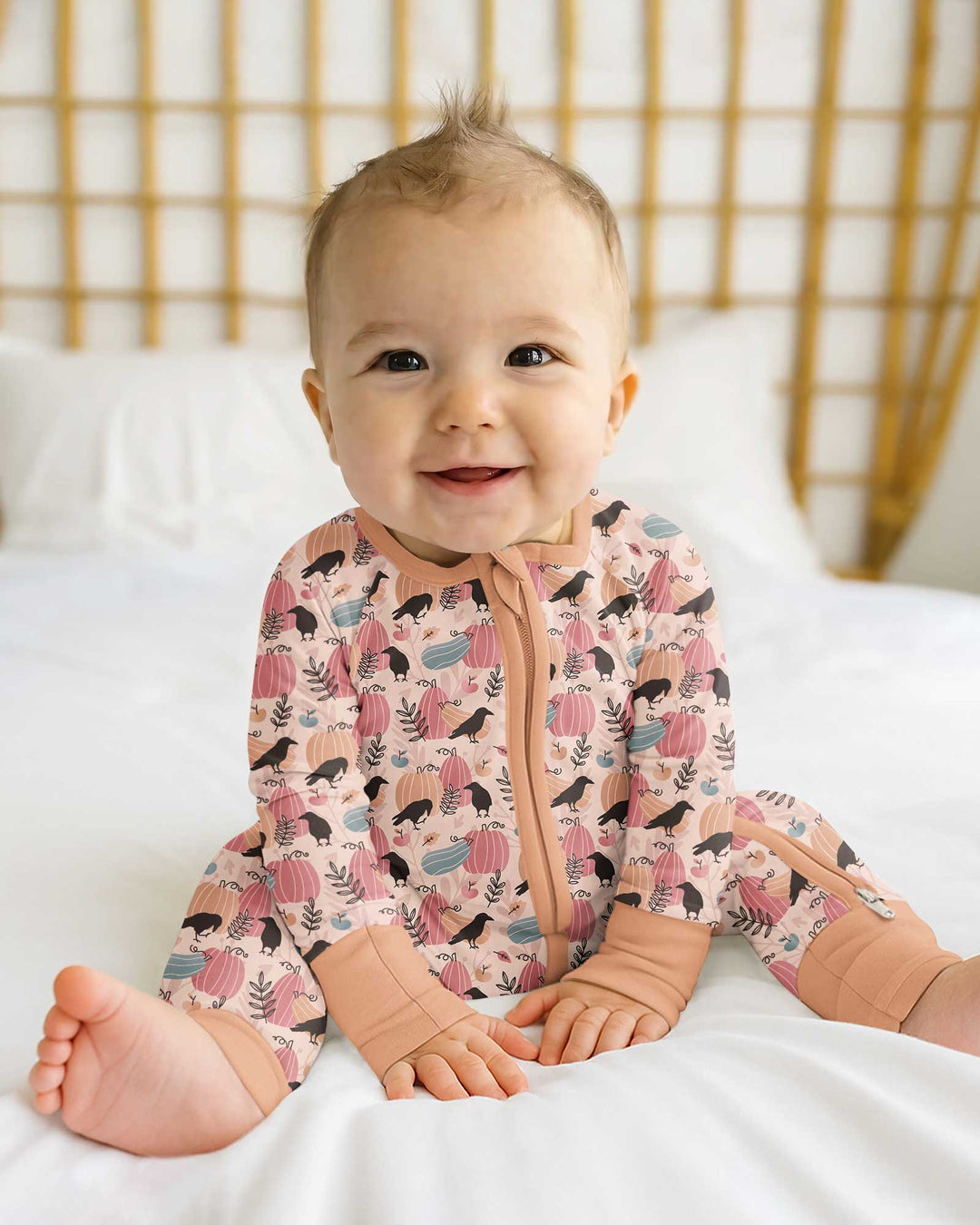 Pastel Pumpkin Patch Bamboo Convertible Zippy
